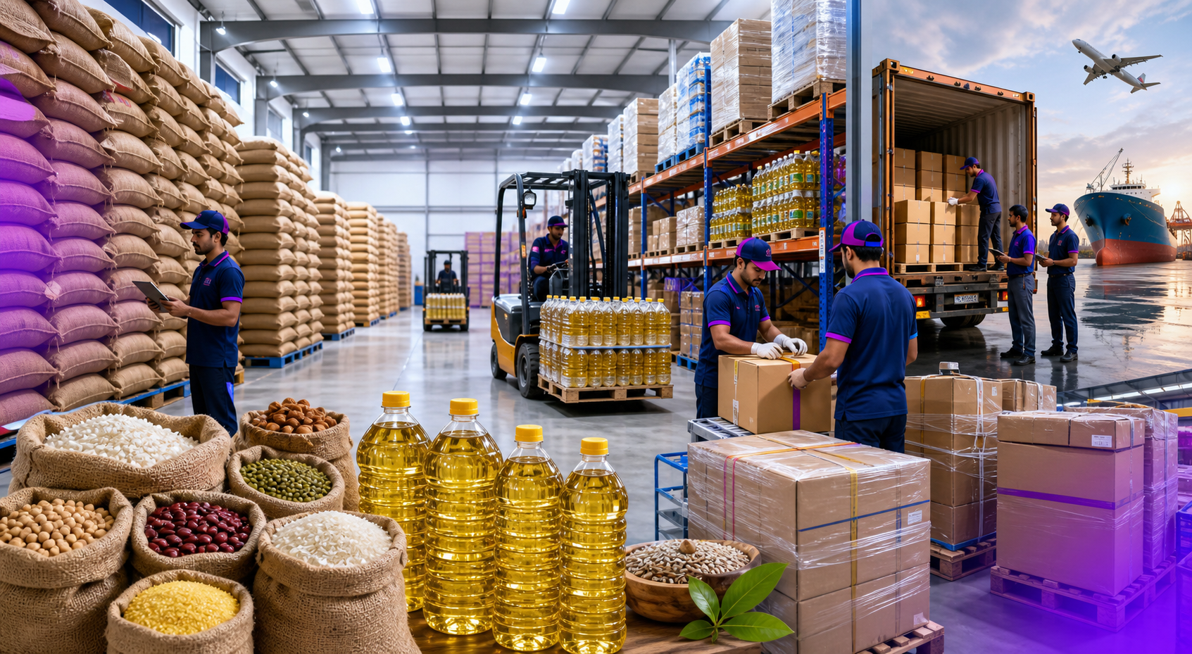 Agro commodity and edible oil warehouse supply operations
